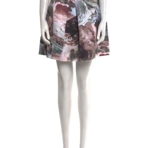 Carven Multicolor Abstract Skater Skirt